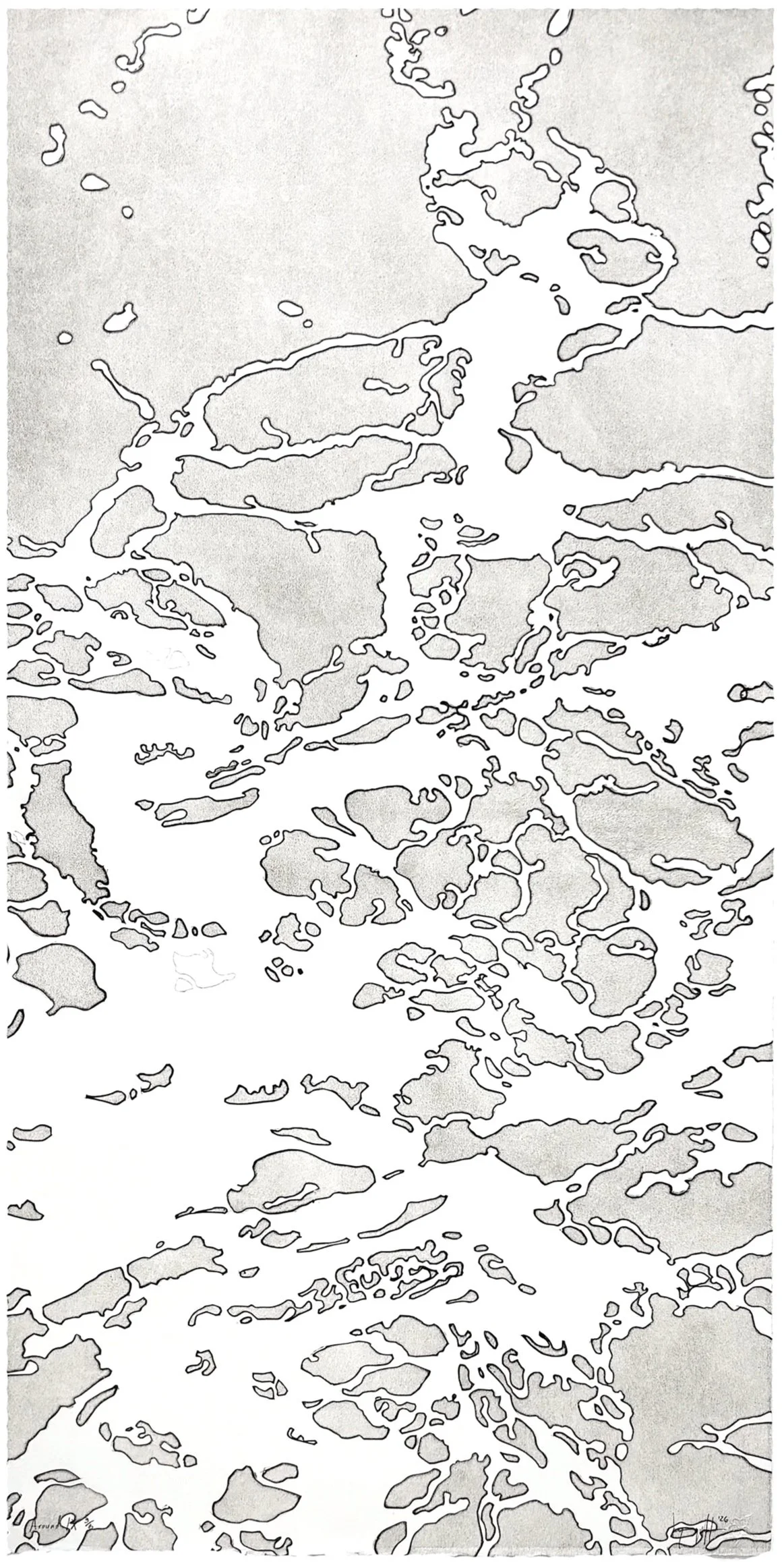 "Around IX", 40" x 22", edition of 6