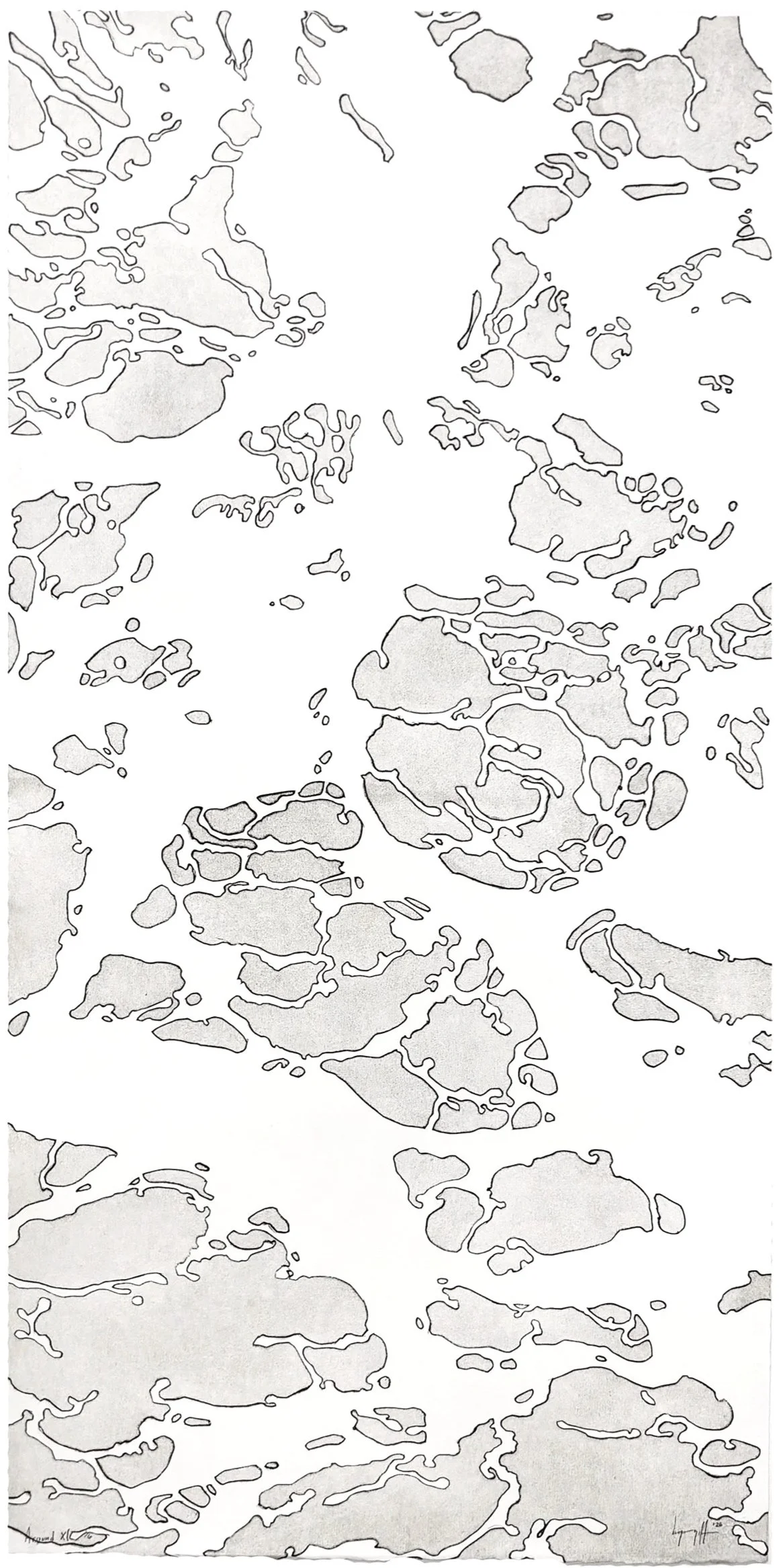 "Around XI", 40" x 22", edition of 6
