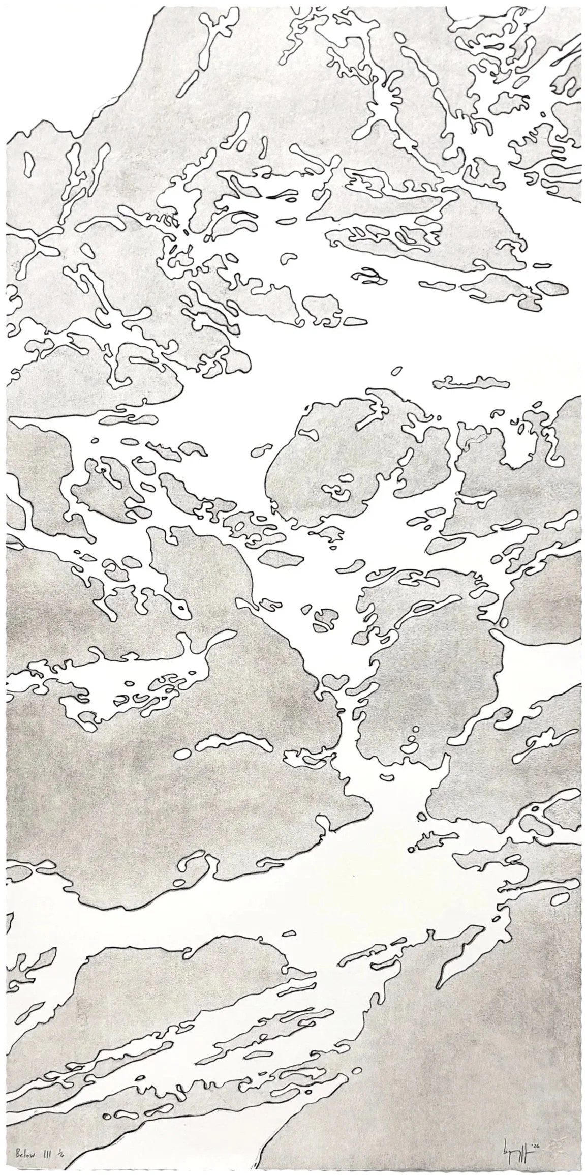 "Below III", 40" x 22", edition of 6