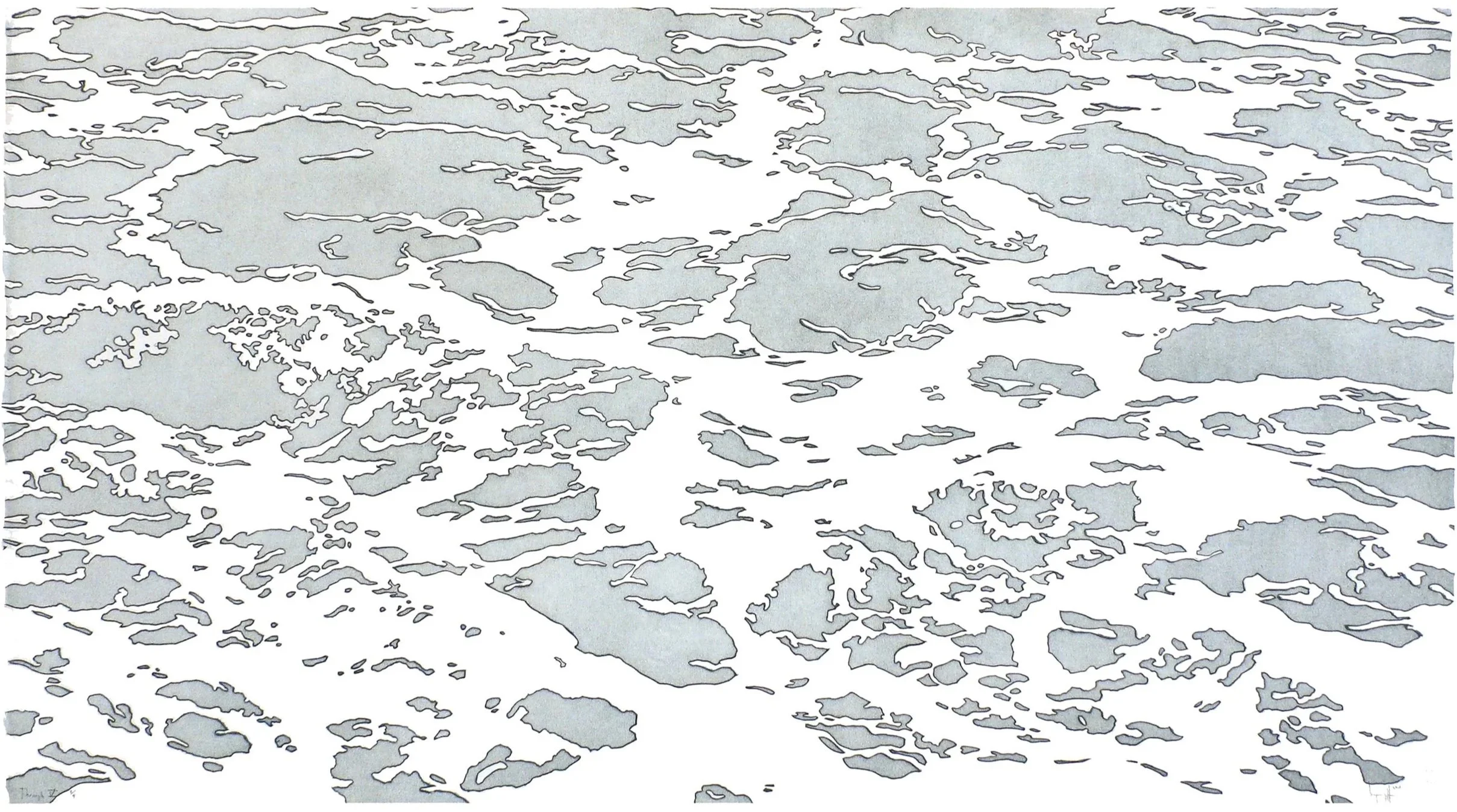 "Through V", 25" x 45", edition of 4