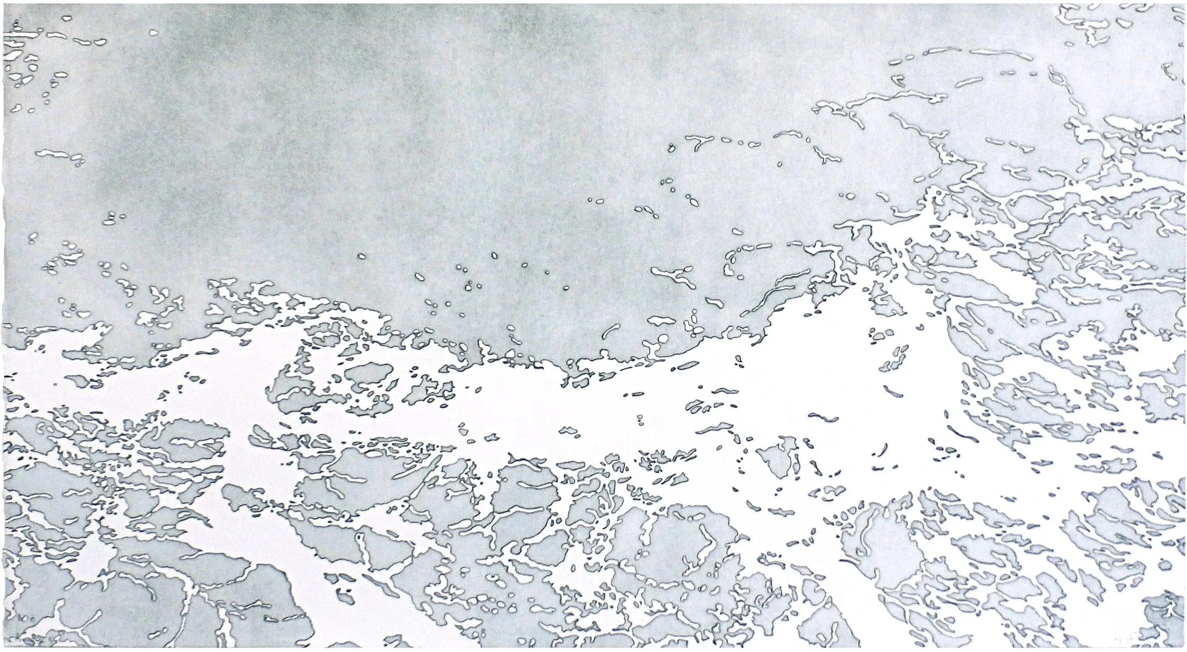 "Around V", 25" x 45", edition of 4