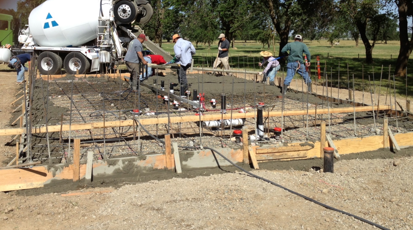 Pouring the foundation