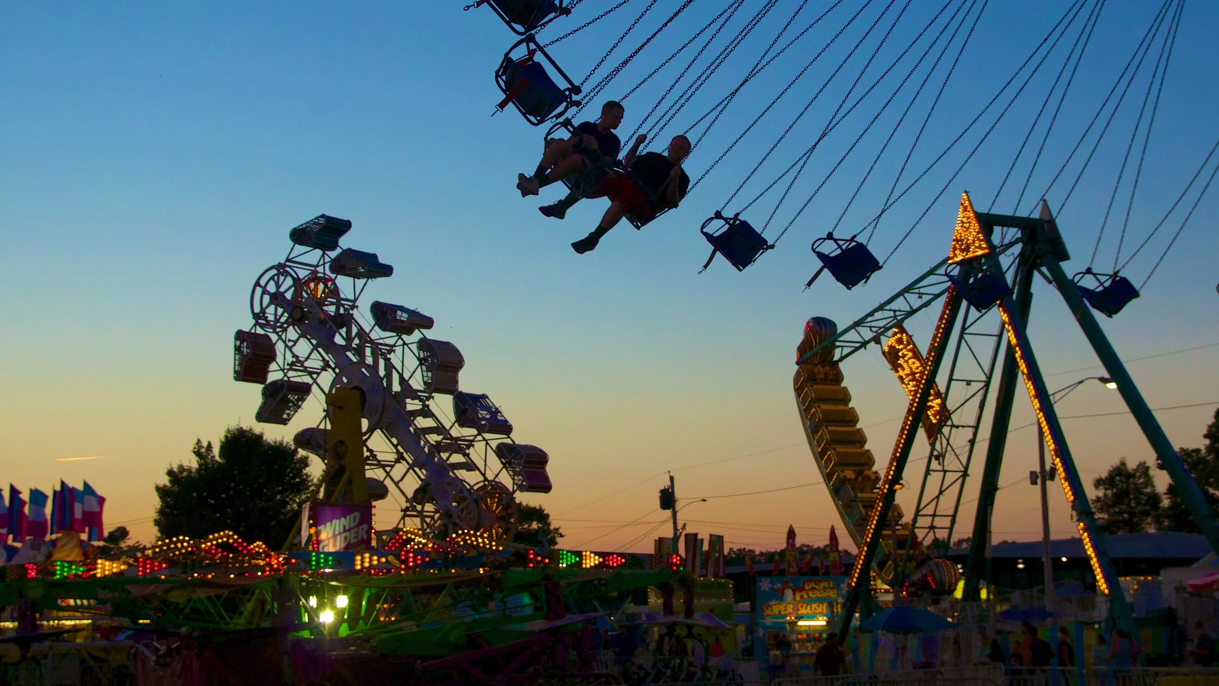 Sunset at the midway
