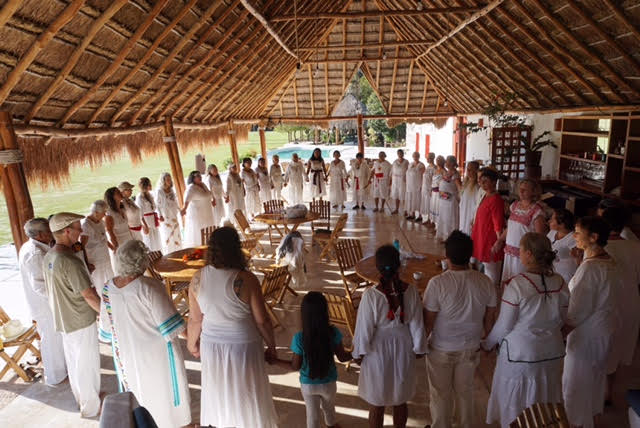 For the first time ever, The Night Turtle Dance traveled to the Yucatan, Mexico, in March 2017. Fabulosa! Dozens of people dancing till dawn, then coming together for a final circle. 