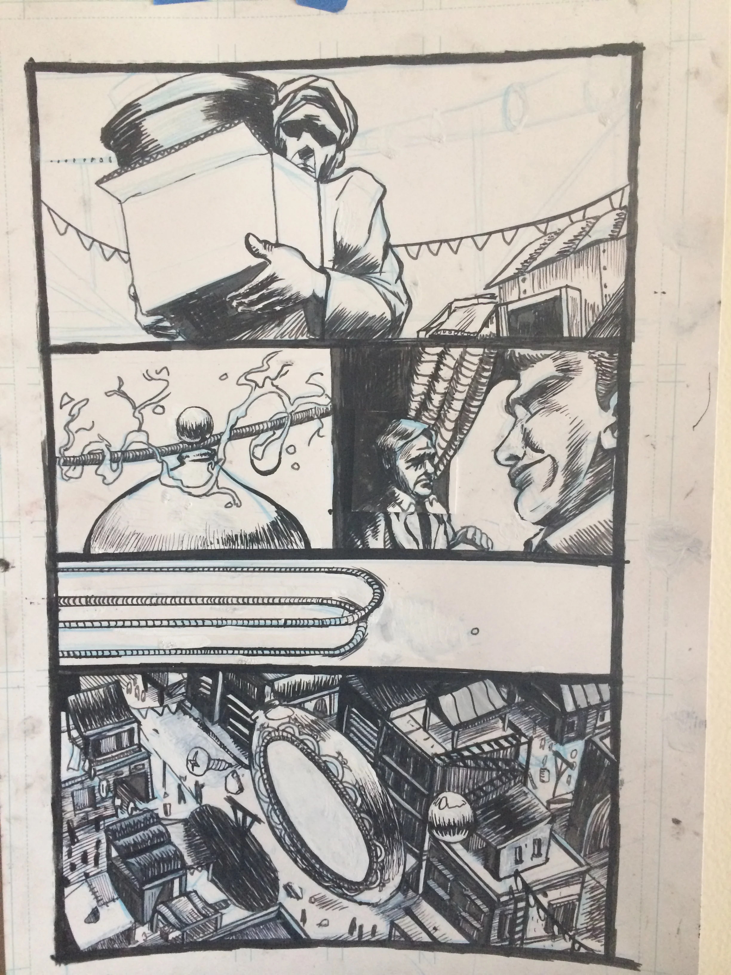 Ok! The official second page in process. I wish I could post the finished previous pages, but as I said, I bounce around a lot with my work. I am currently working on six pages at the same time. Once any of them are finished I will be sure to upload them!