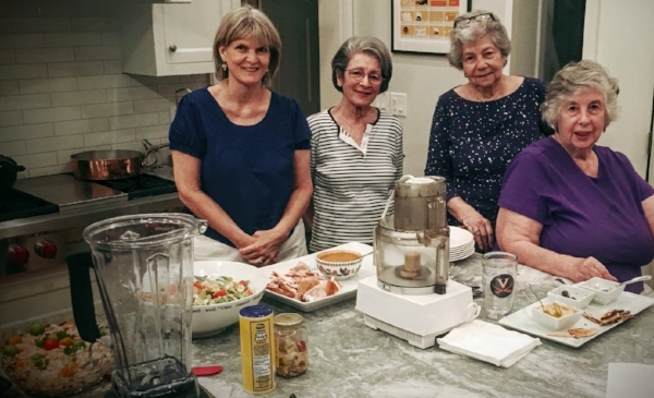 Dame Elizabeth Greene, Dame Doris Koplin, Dame Gloria Smiley and Dame Lenada Merrick at Dames Who Play in the Kitchen: BYOB Edition!