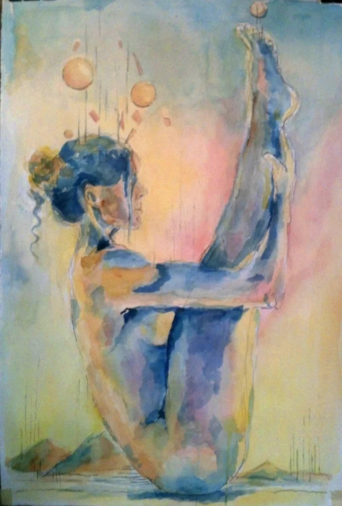 "Fold" 24"x 18" Watercolor and Pencil on Paper sold