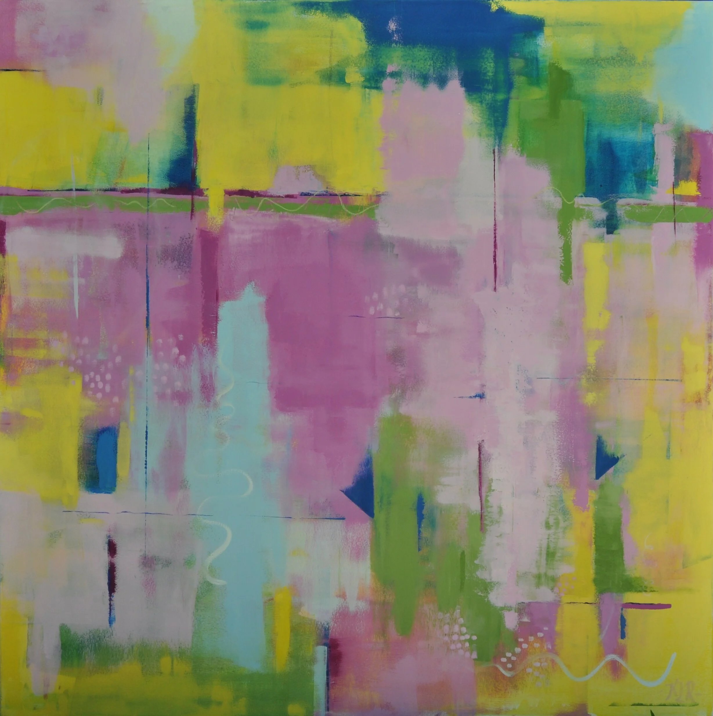 "Light Conversation" Oil and Wax on Canvas 60x60