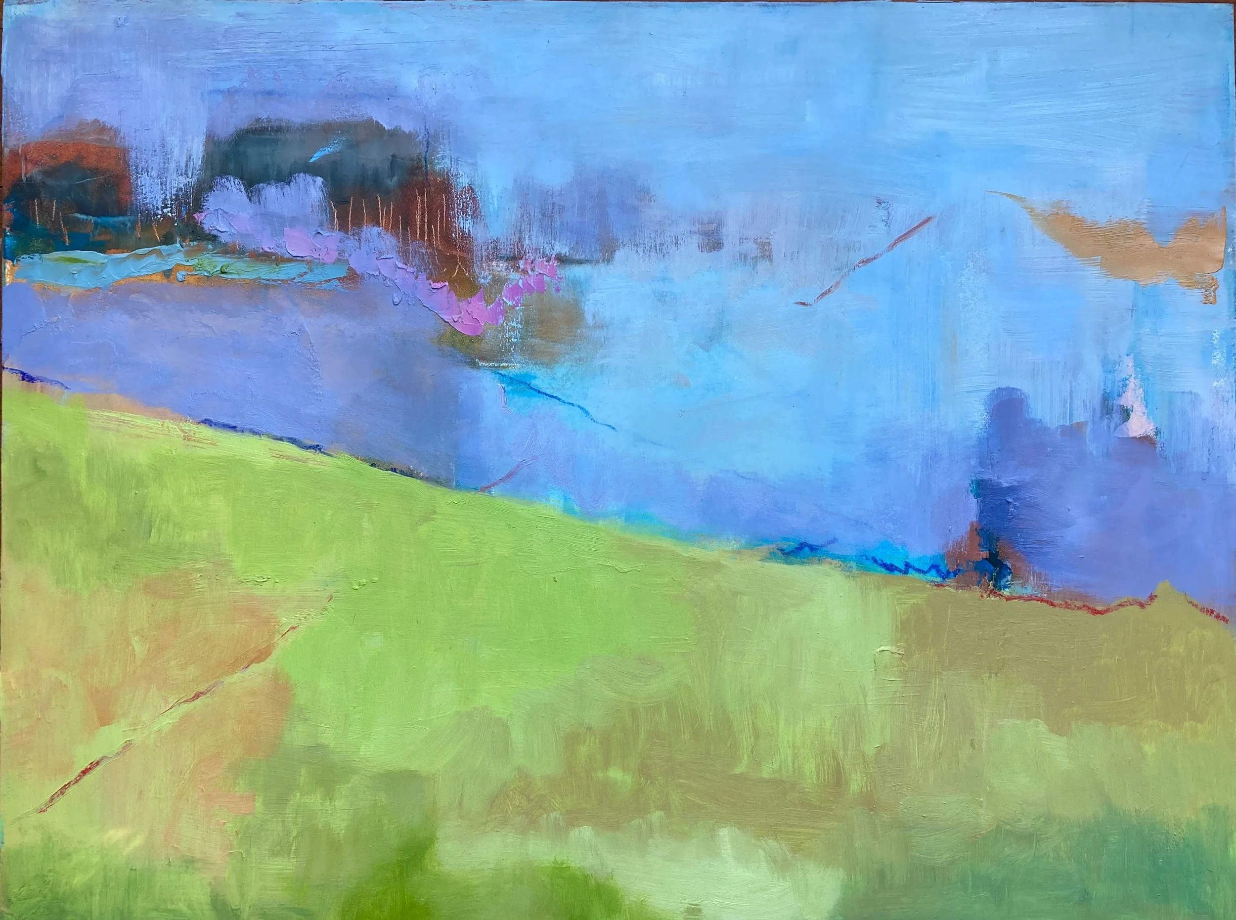 Beyond The Green 11x14 Oil on Panel