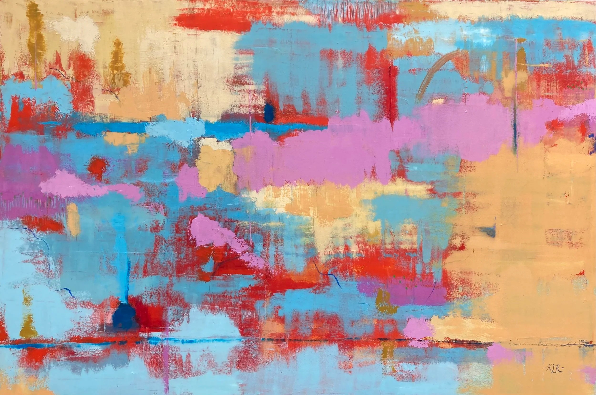 Cotton Candy 48x72 Oil and Wax on Canvas