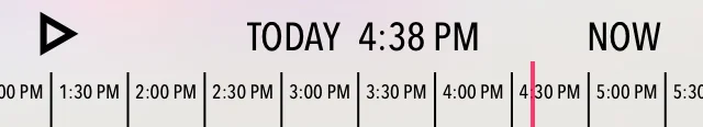 Dark Sky - the red indicator is draggable and controls the animation shown above this bar.