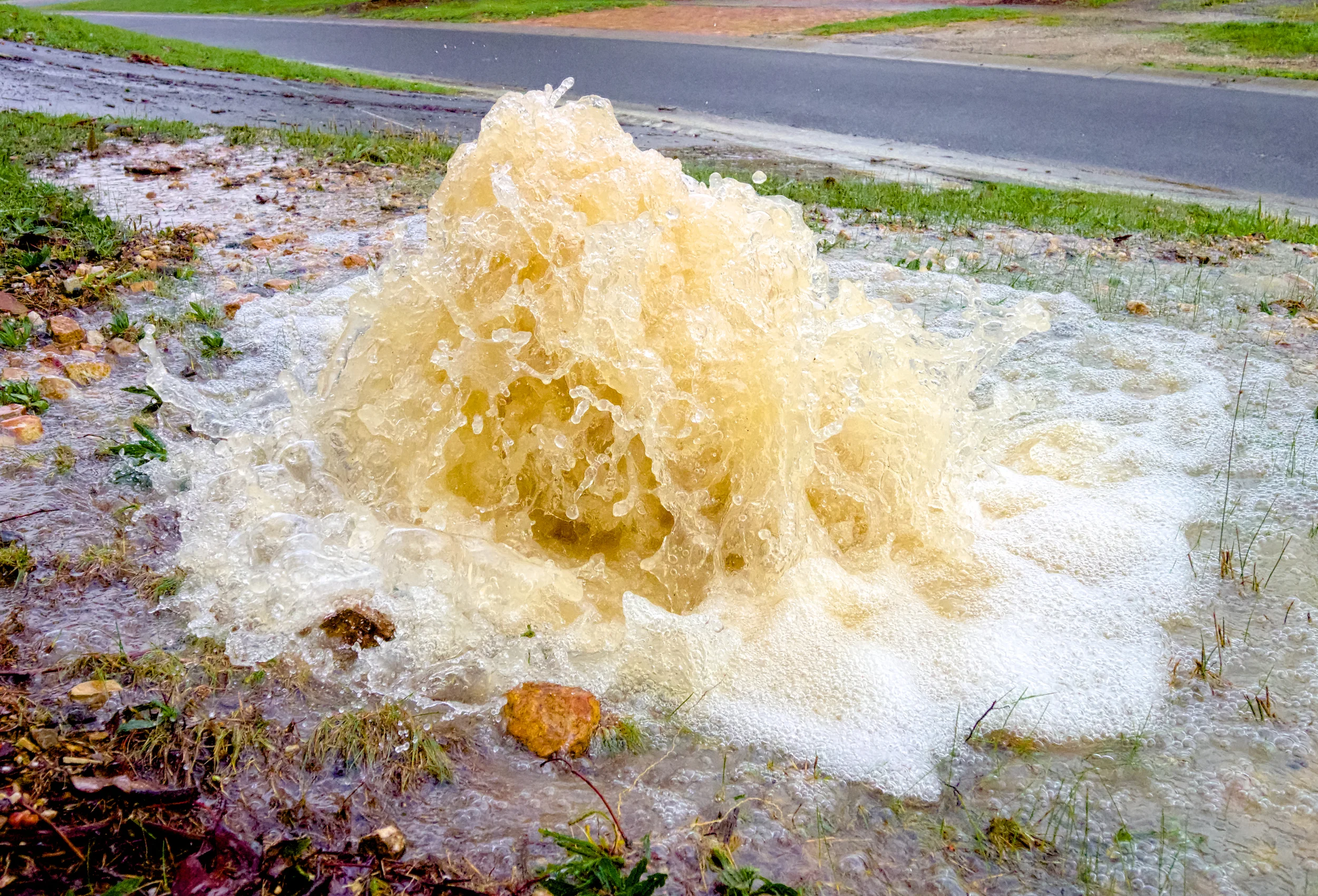 An Old Sewer Pipe Bursting