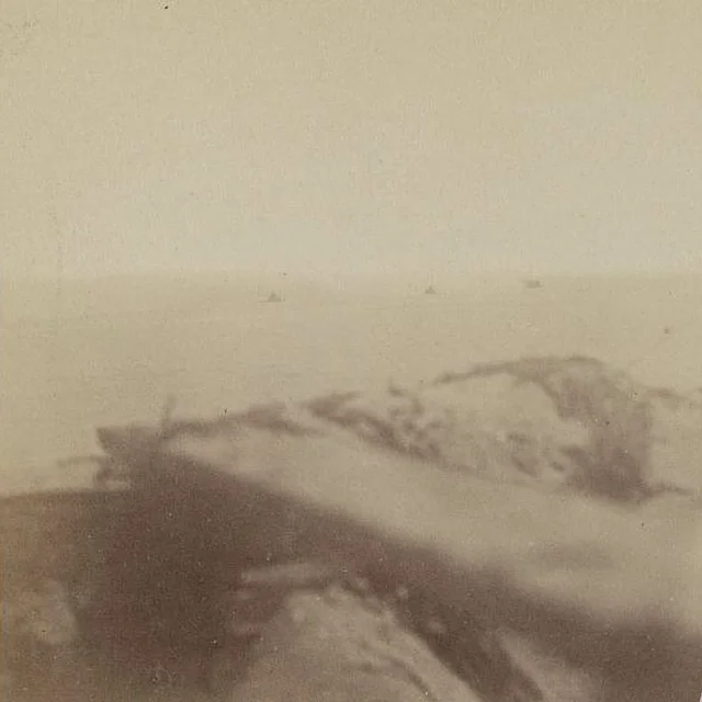Photograph shows federal ironclads weehawken, montauk and Passaic during combat by a confederate photographer at fort sumpter on September 8th 1863. This is the first known civil war combat photo taken with the photographer actually under fire. From the library of congress. #passaics