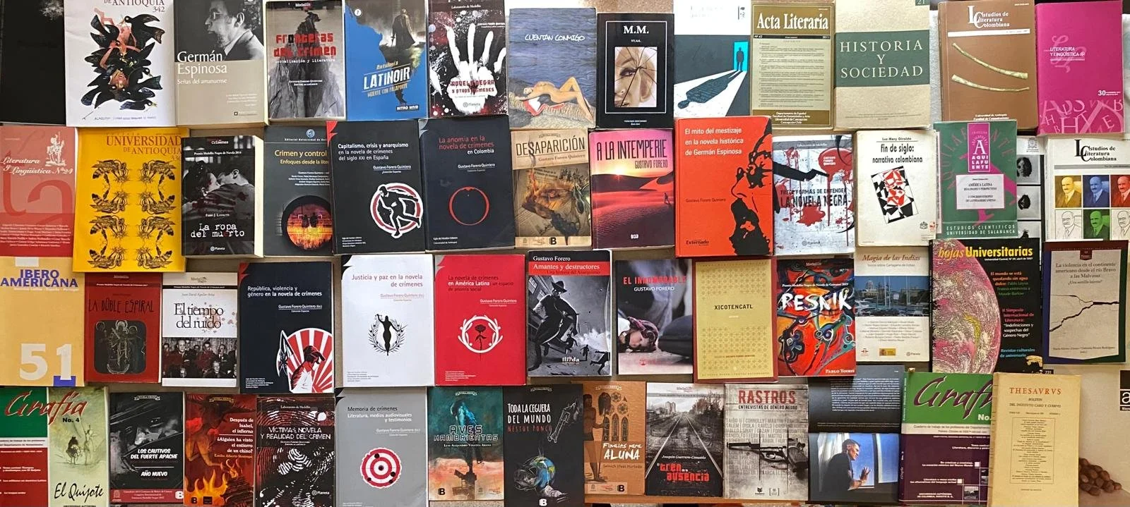 Una imagen de las publicaciones de Gustavo Forero de 1994 en adelante.