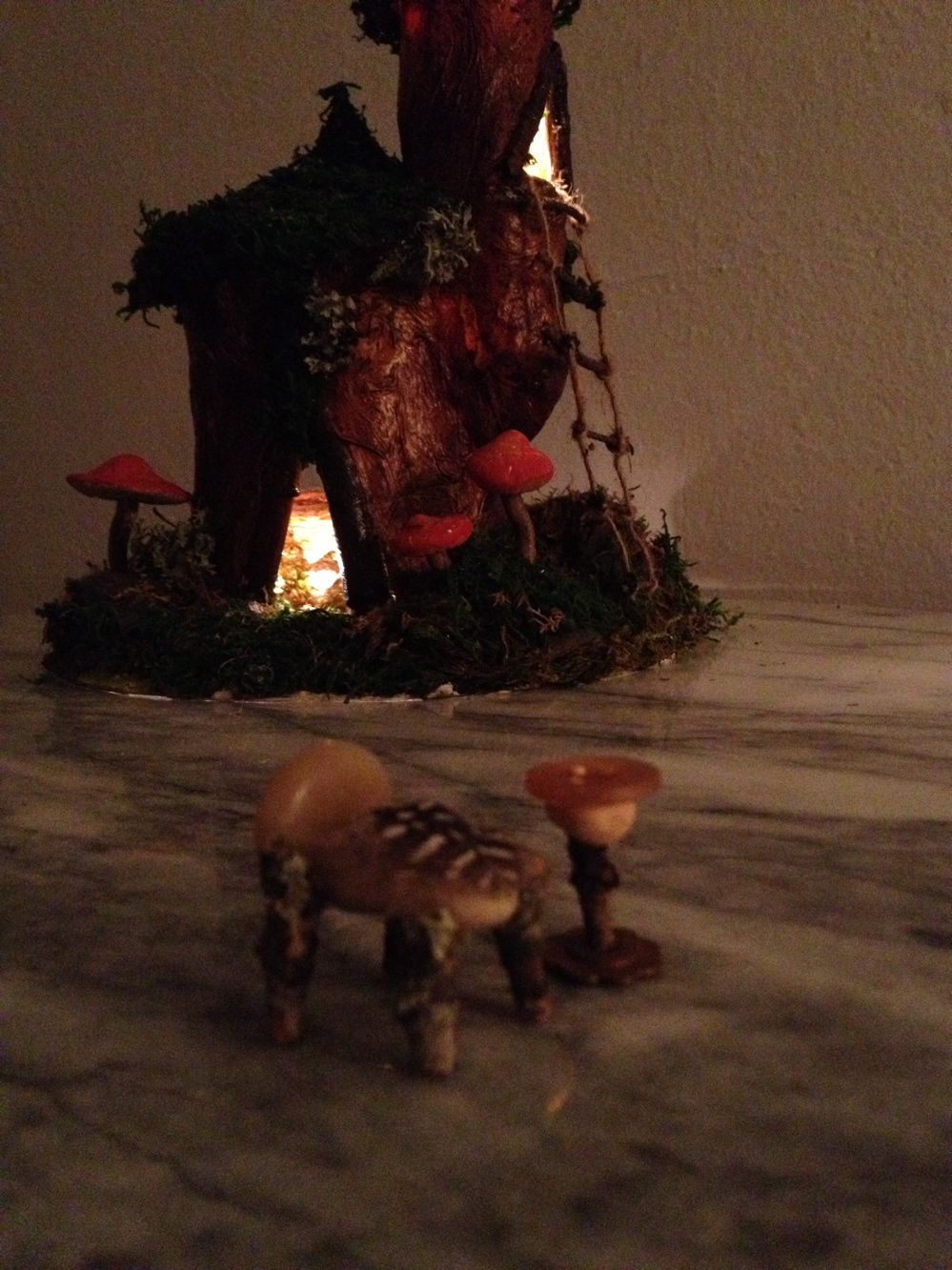 Fairy bed and button nightstand