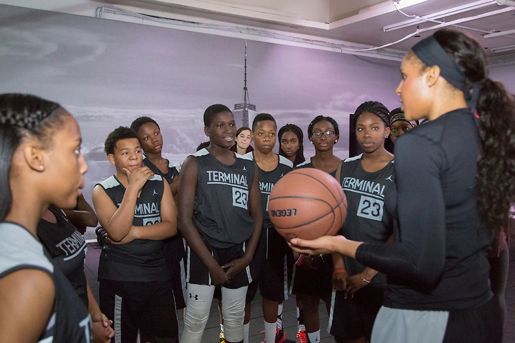 P.S. 76 Boys and Girls Train at Jordan Terminal 23, Meet Maya Moore