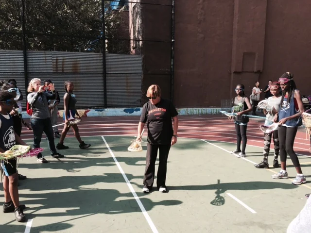 Dom Starsia and Chris Sailer Visit Harlem Lacrosse