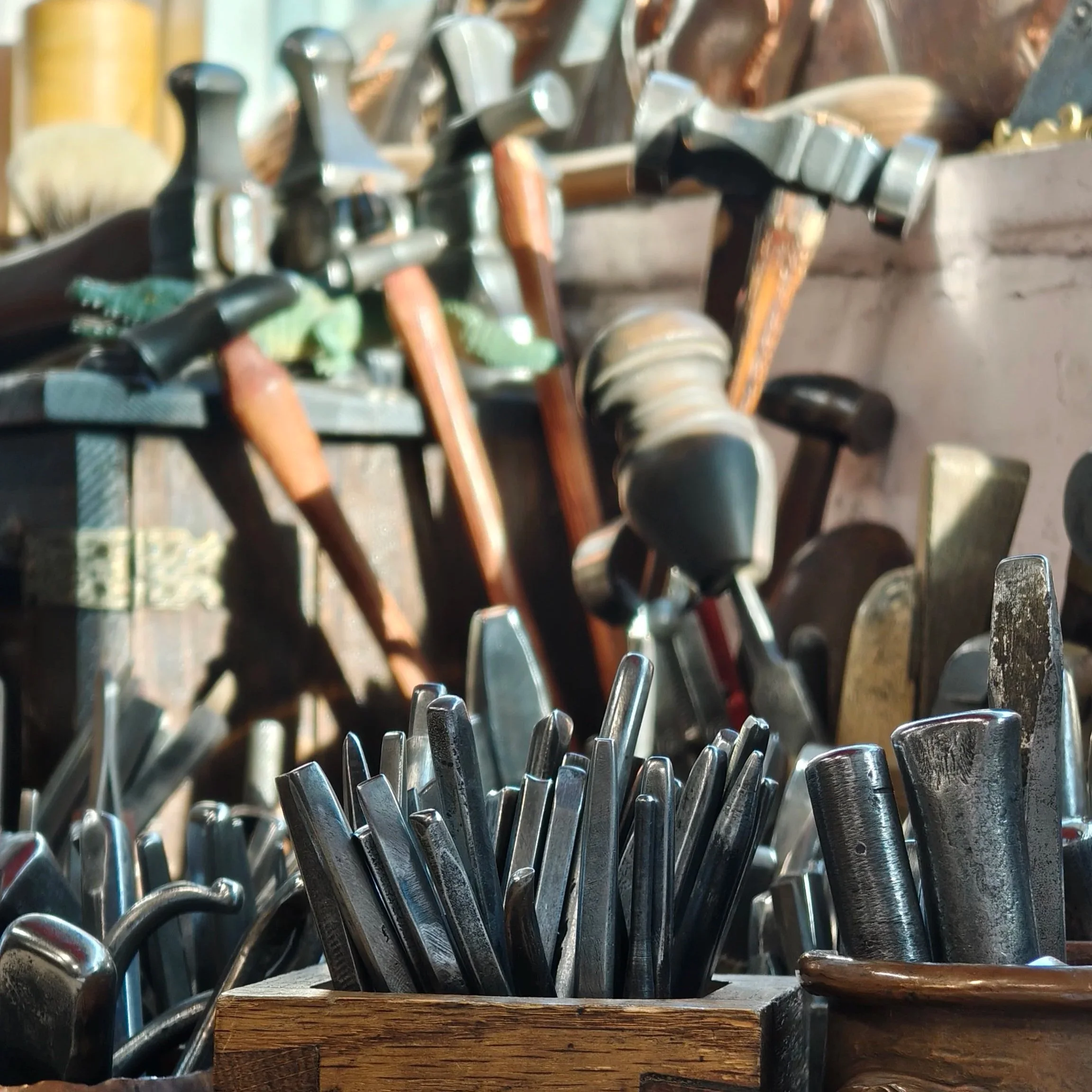 Forging chasing punches for relief sculpture at the Virginia Institute of Blacksmithing