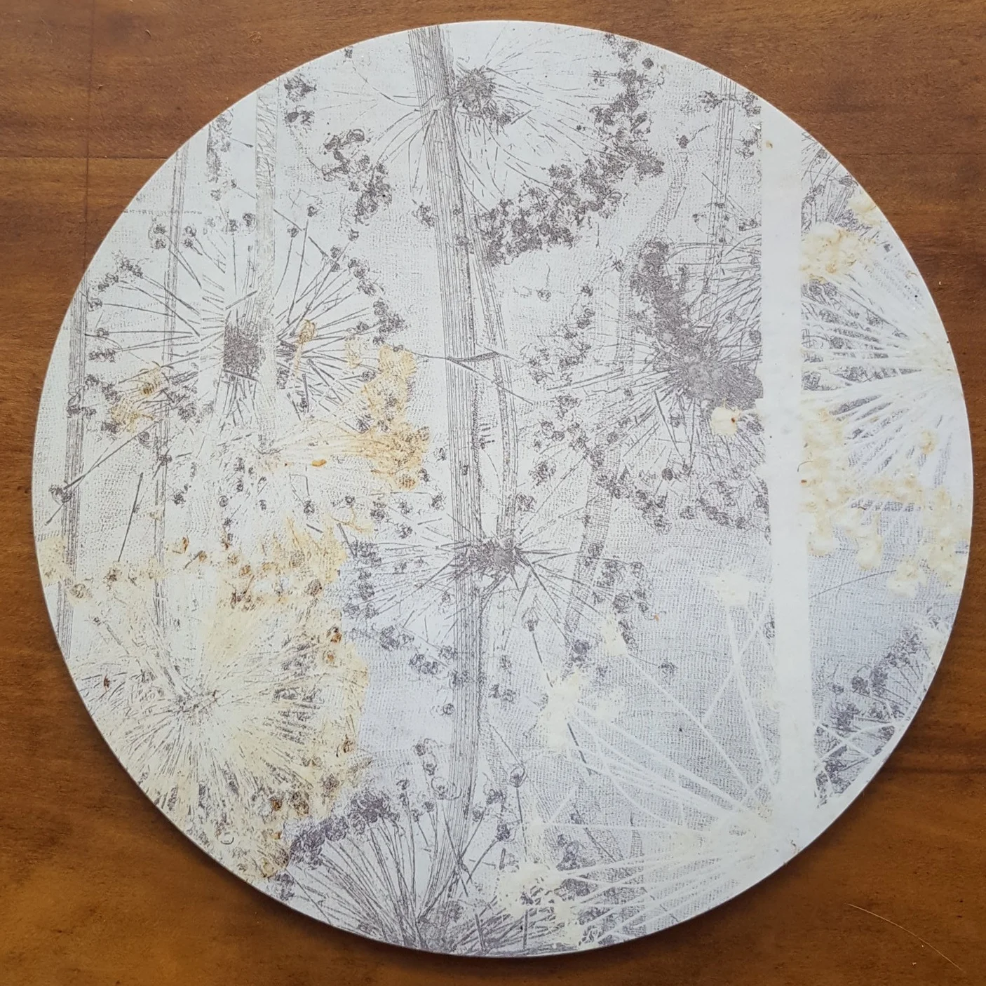place mat / coaster - allium stems