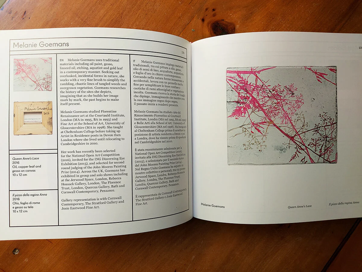 2020 - the catalogue for the Imago Mundi England collection. Melanie is one of 140 artists invited to paint for this collection which includes work by Richard Long, Ryan Gander and Martin Creed.