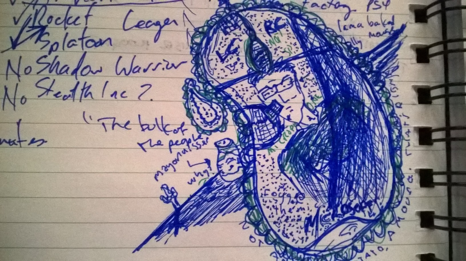 Yes, Phil still doodles while recording. Paisley Mouse.