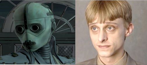 Lead antagonist, on left, Garreth Keenan on right.