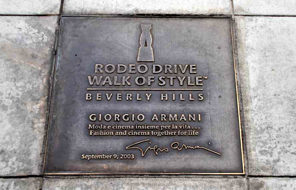 Rodeo Drive Walk of Style plaque