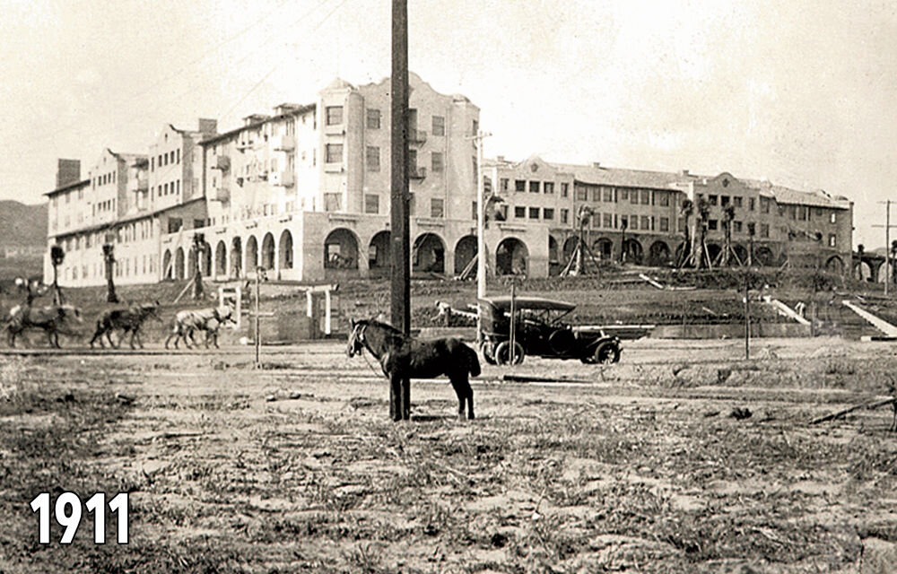 Beverly Hills Hotel under construction 1911