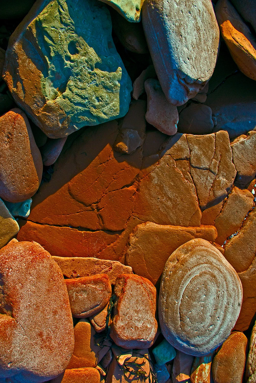 Beach stones, Prince Edward Island, Canada