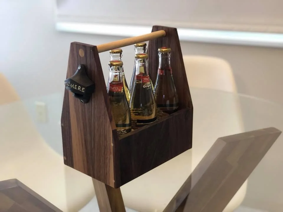 Walnut Beverage Caddy