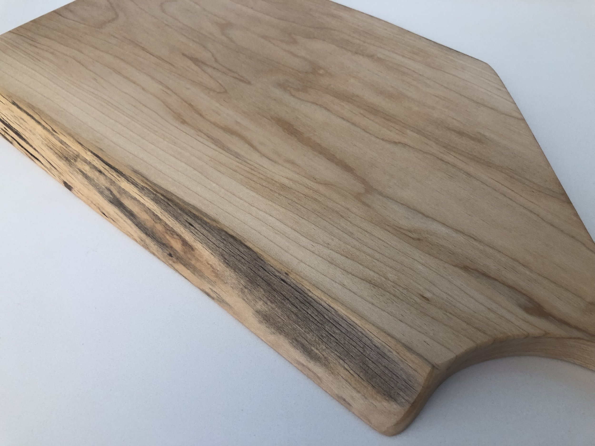 Spalted Maple, Live-Edge Charcuterie Board with Handle