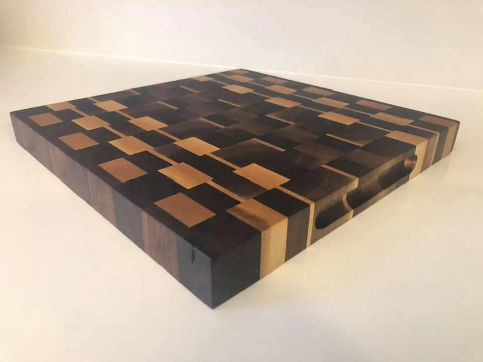Ambrosia Maple &amp; Black Walnut End-Grain Cutting Board