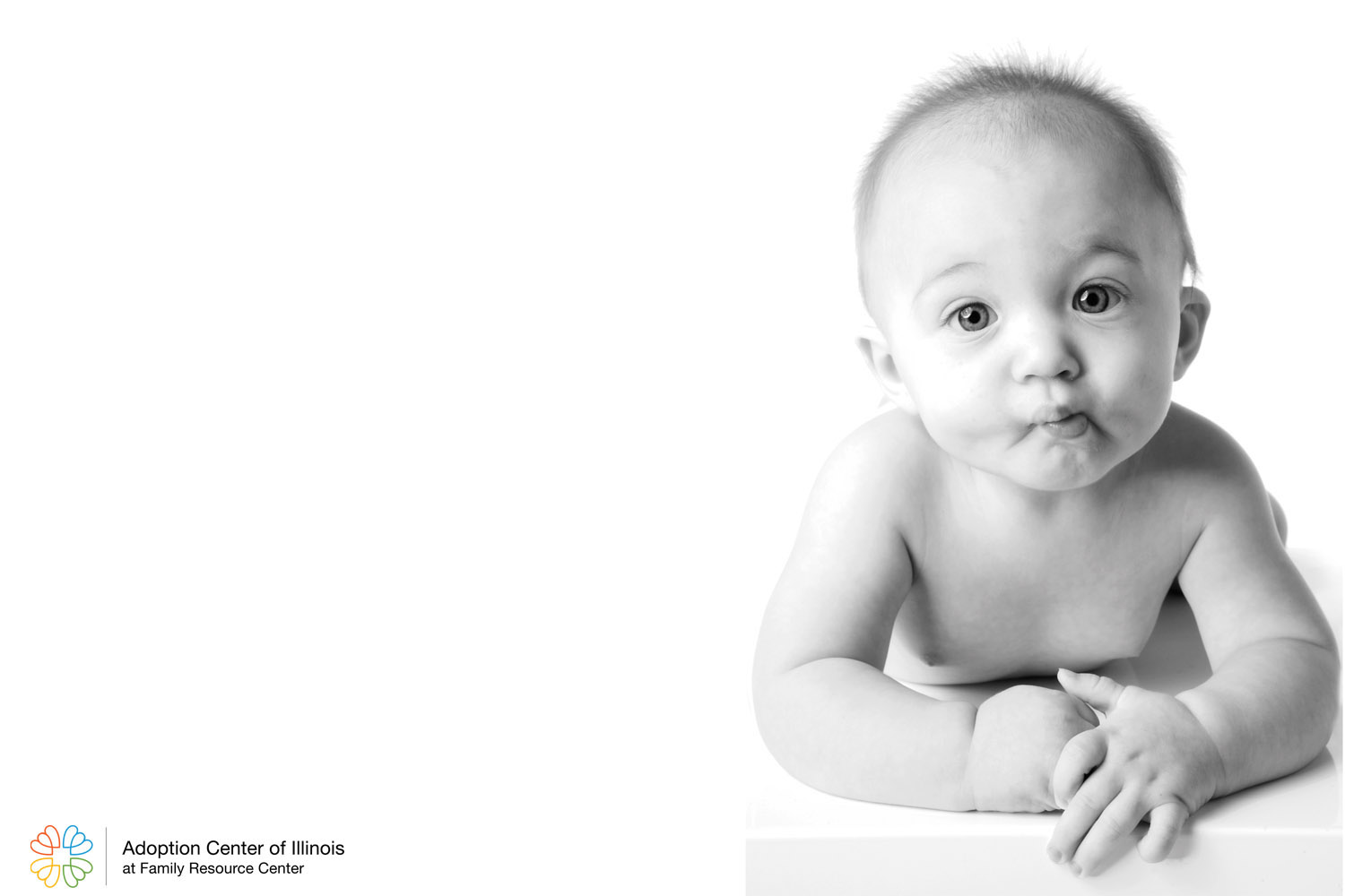 Black and White Portrait of a Baby