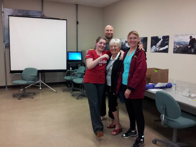 Here's is Holly with her mom and grandmother after the clinic:)