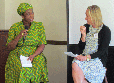 Jennah Scott and Connie Smith discussed issues related to Liberia.