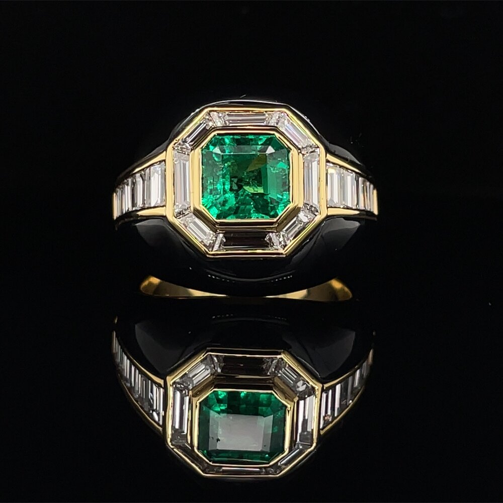 Picchiotti 18 Karat Gold, 2.42 Carat Diamond and Sapphire