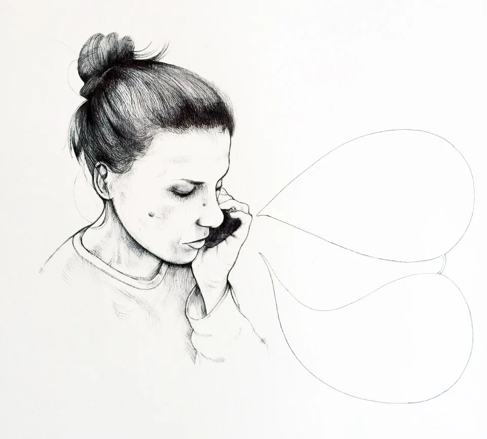 Self portrait for graphic novel