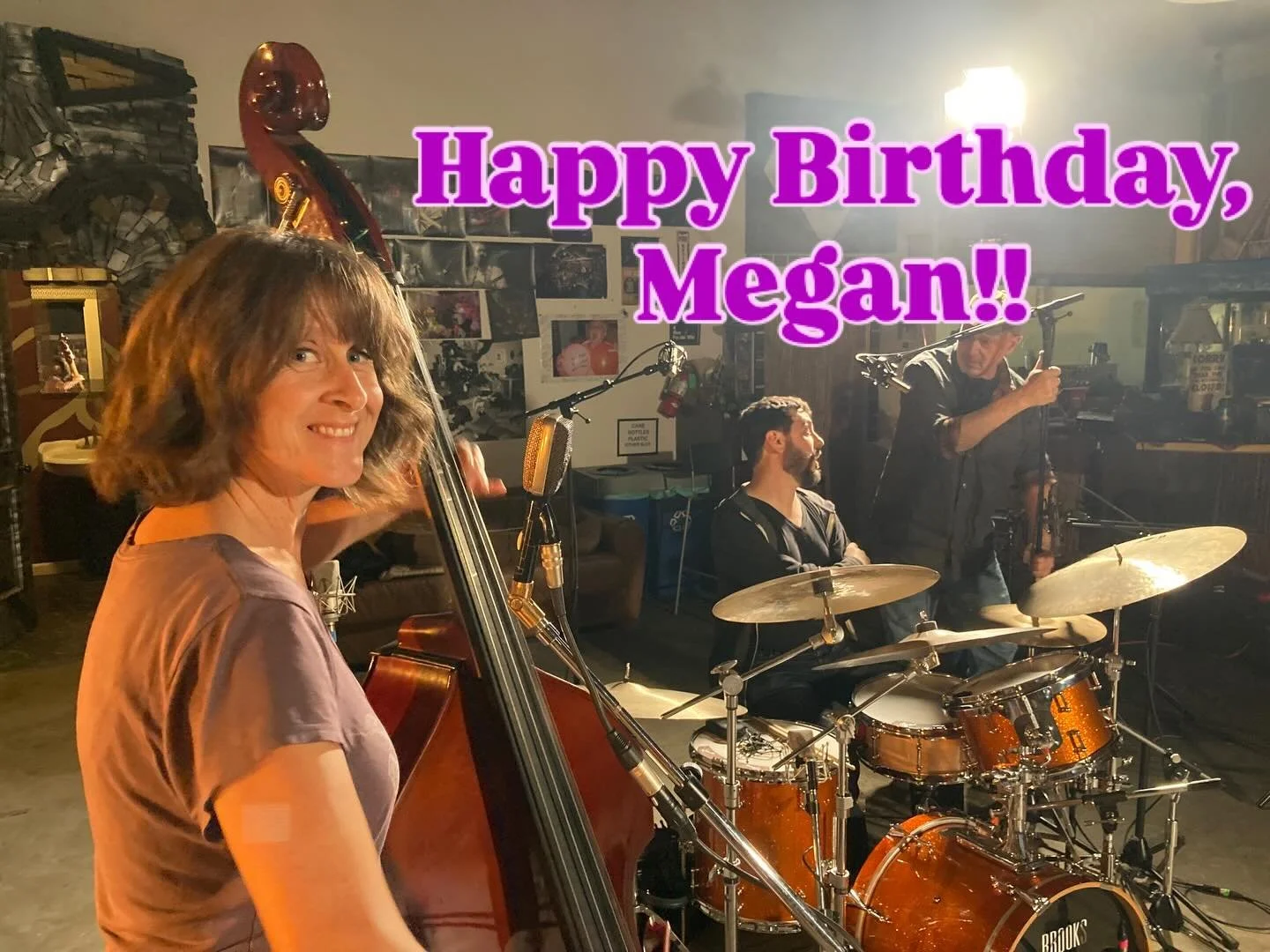 🎉Happy Birthday 🎉to this herald of harmony, bastion of bass, and oracle of optimism!! As the one who stands stage right of Megan, I get  the honor of this view at every show, and it&rsquo;s a joy to make our music with someone so creative, generous