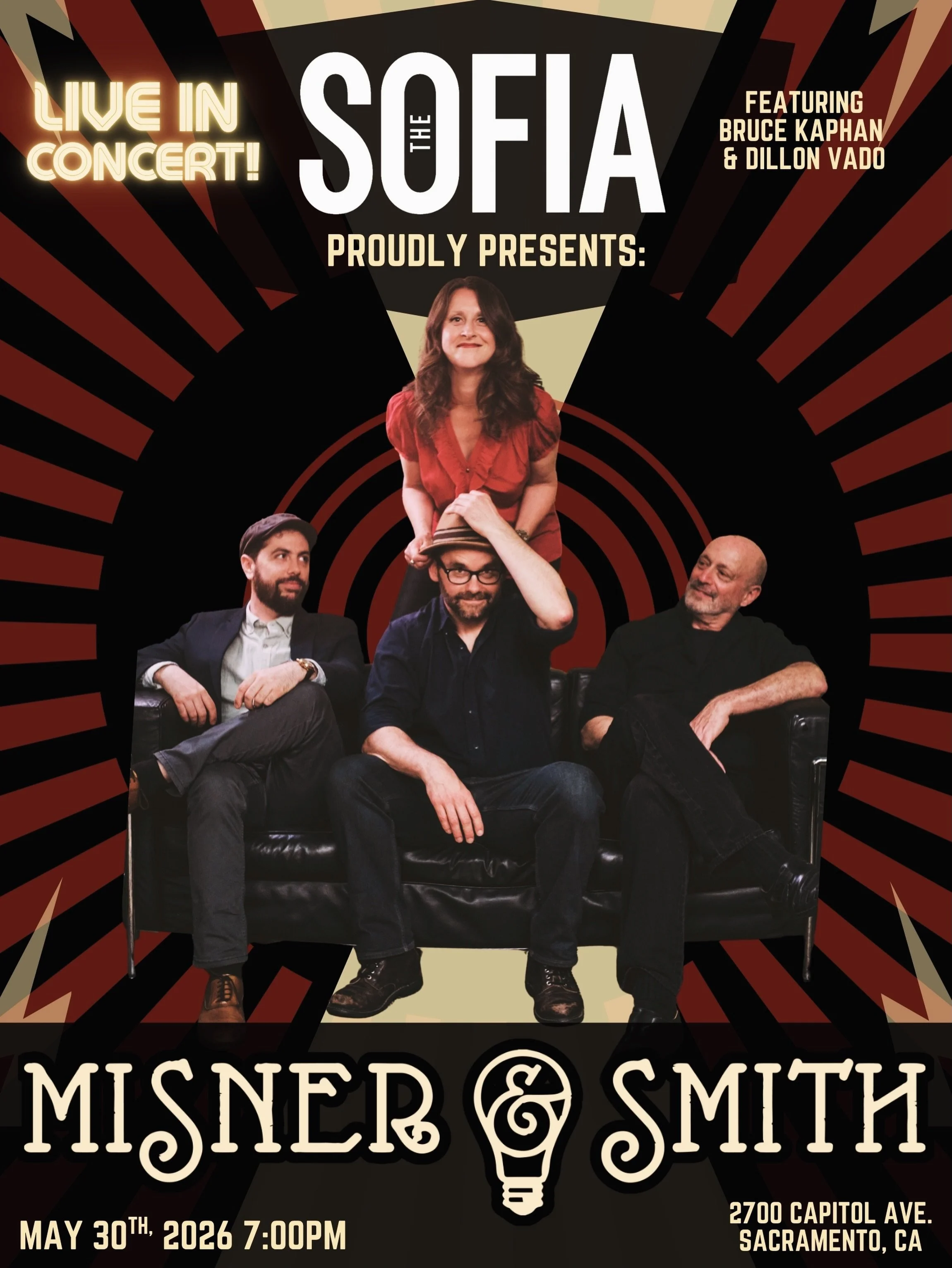 😛 SACRAMENTO SHOW ALERT 😛 MAY 30th 7:00pm @thesofiasac FULL BAND SHOW!!! This is not a show to miss, we are pulling out all the stops with a show that we promise will stay with you and help you through this crazy world long after it&rsquo;s over. (