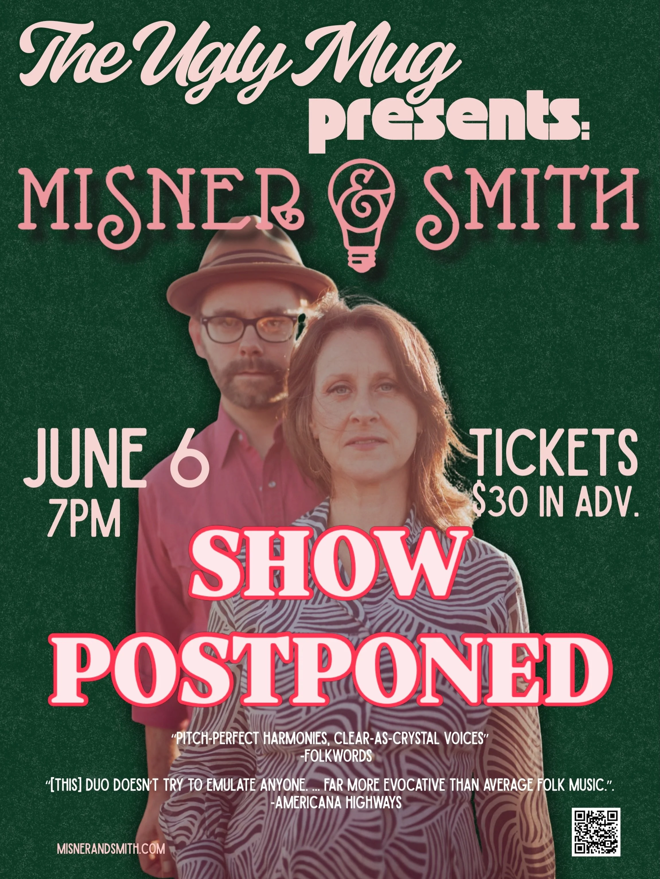 Show POSTPONED! We&rsquo;re sorry to announce that our show this Saturday, June 6th in Soquel, CA @cafeugly has been postponed. We&rsquo;re bummed that we won&rsquo;t be able to play this one for you but we&rsquo;re hoping to reschedule it in the fut
