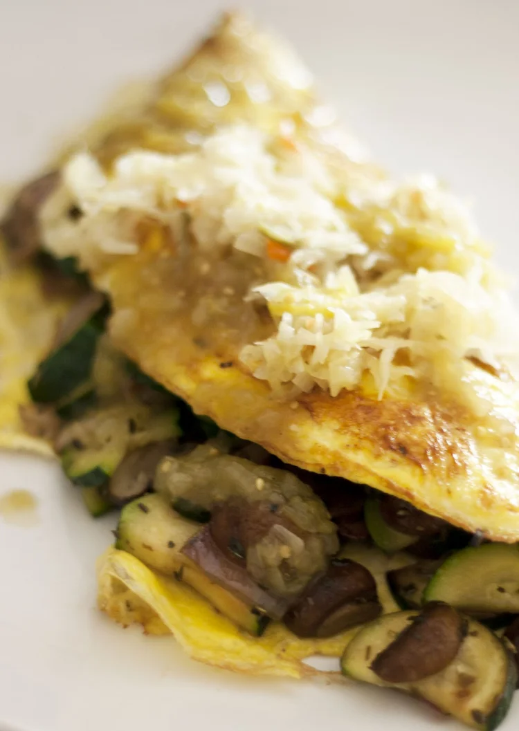 Sauerkraut Summer Omelet — add a little lemon