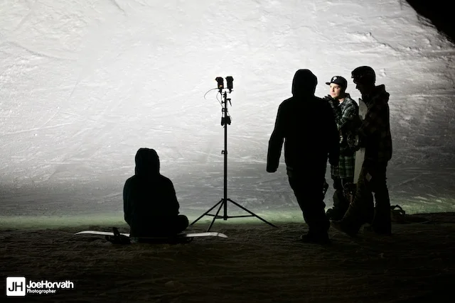 The Teamlab crew at Granite Peak Parks, lit with a speedlight