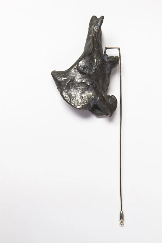 Brooch Sterling silver, oxidized copper. 15 x 5 cm