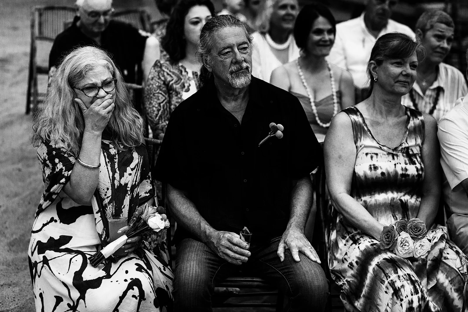 Parents reactions during the wedding ceremony