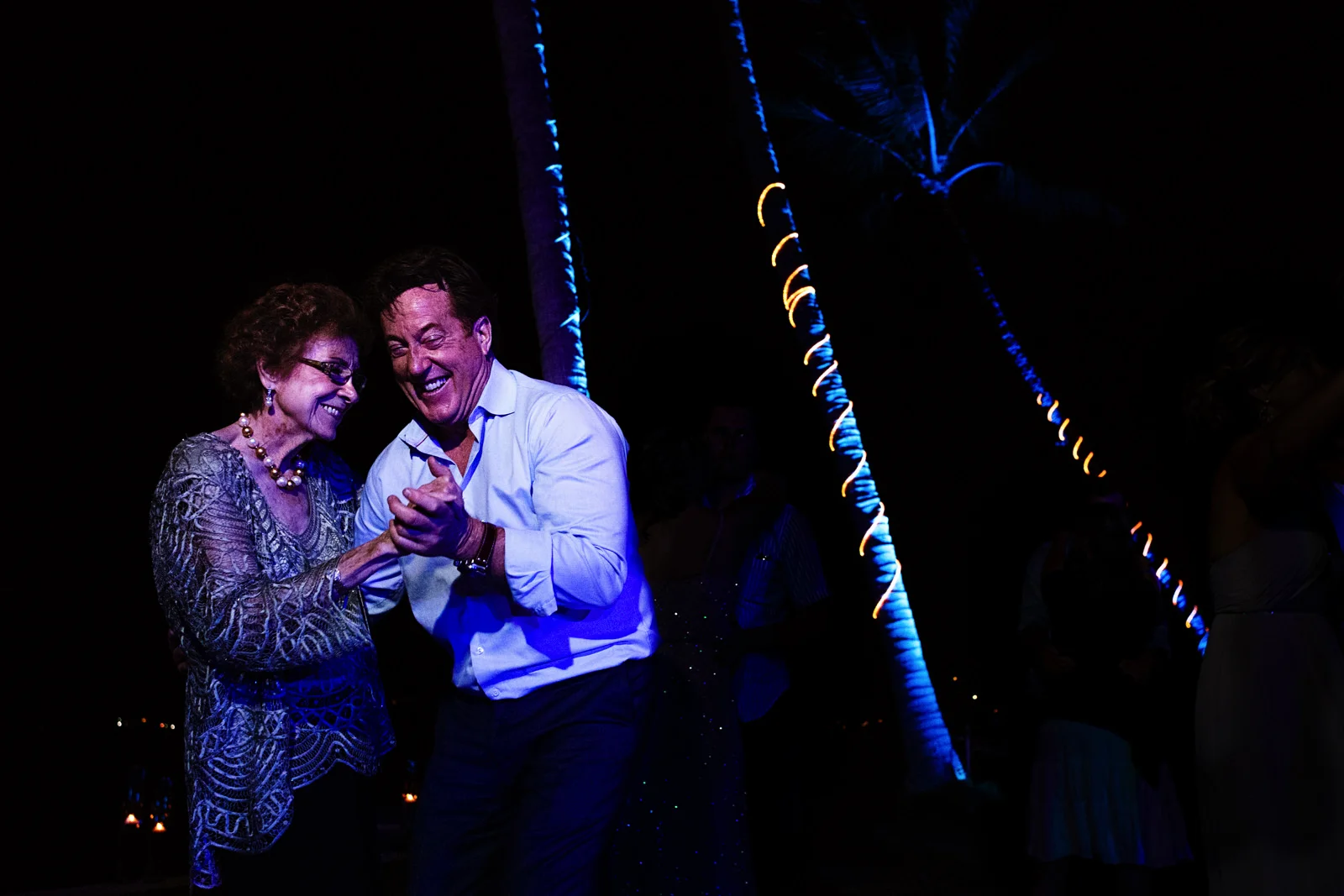 Grandmother dancing with a wedding guest