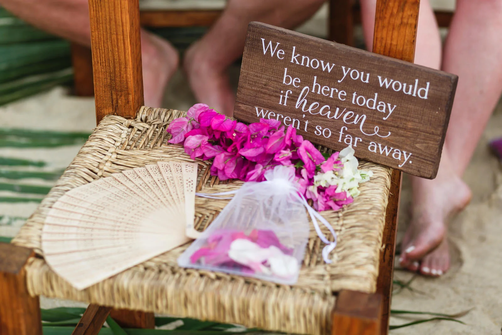 Special seat for those in heaven for the wedding ceremony.