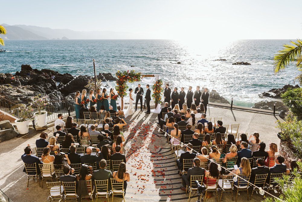 Wedding ceremony at Casa Karma in Puerto Vallarta