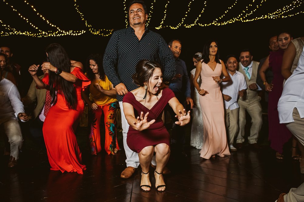 Wedding guests enjoying the dance floor at its maximum