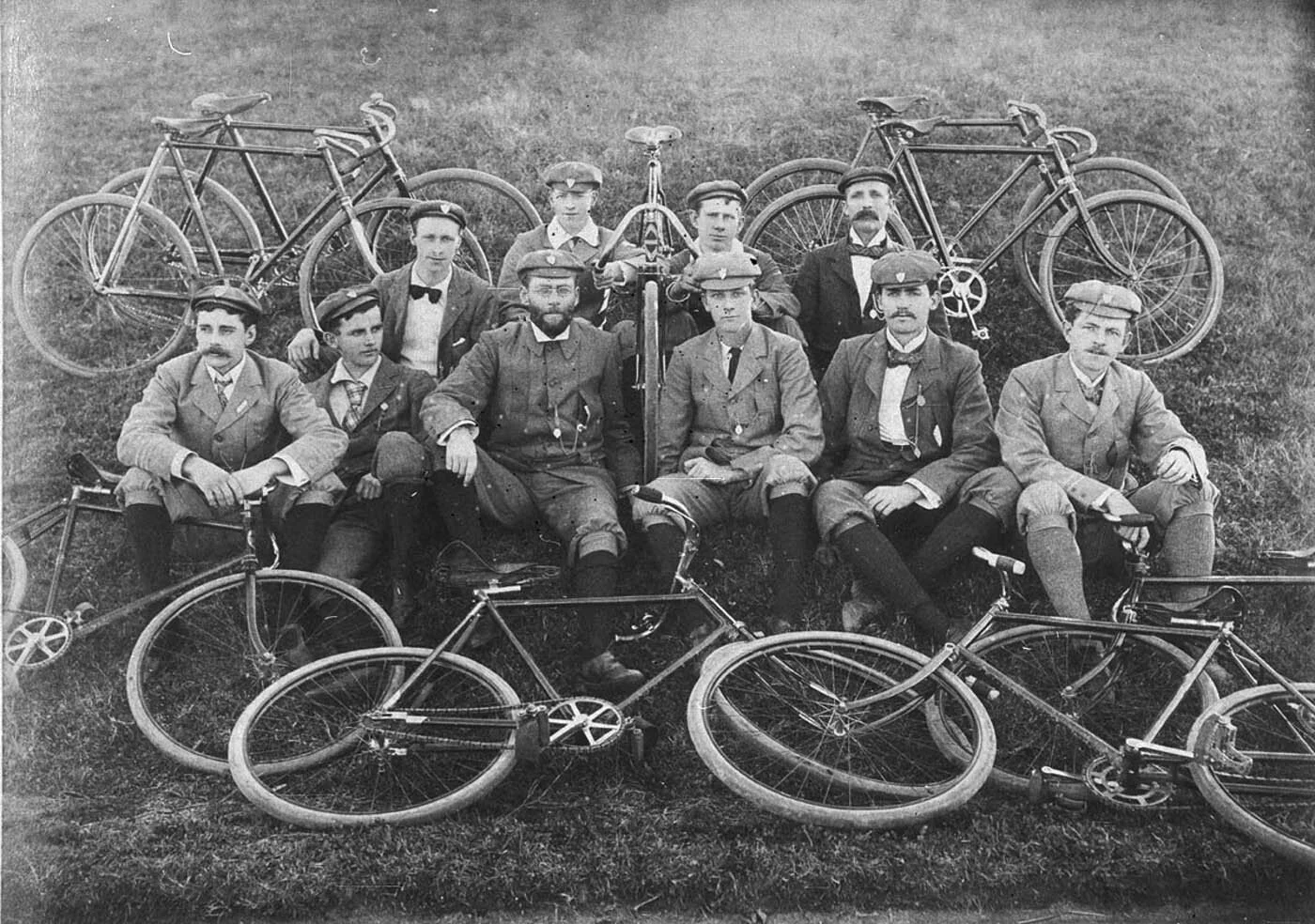 Palace Emporium Bicycle Club. Century riders - Sydney area, NSW, July 1899.   Photo courtesy State Library of NSW