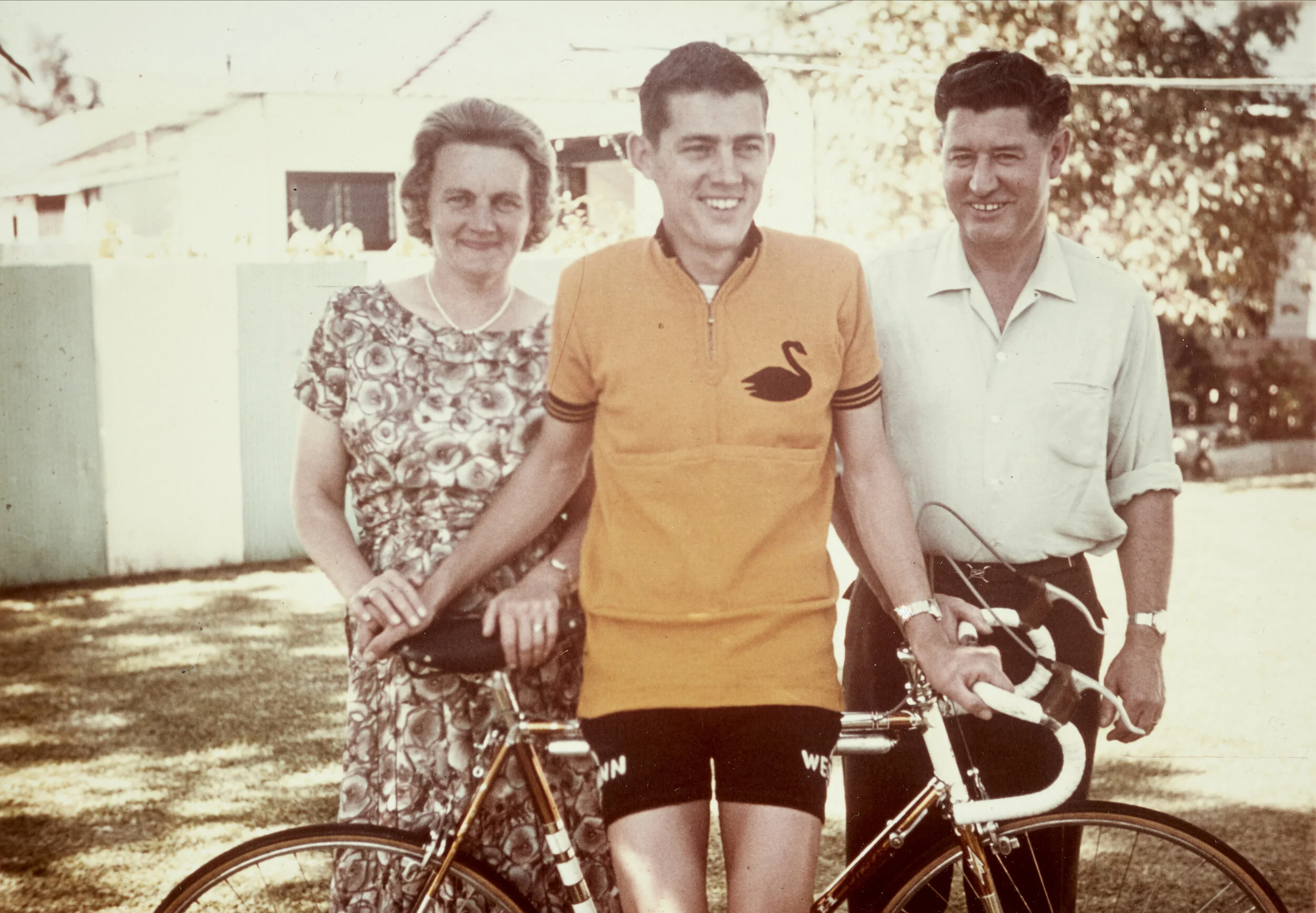 Joy, Bevan and Eddie Barron.
